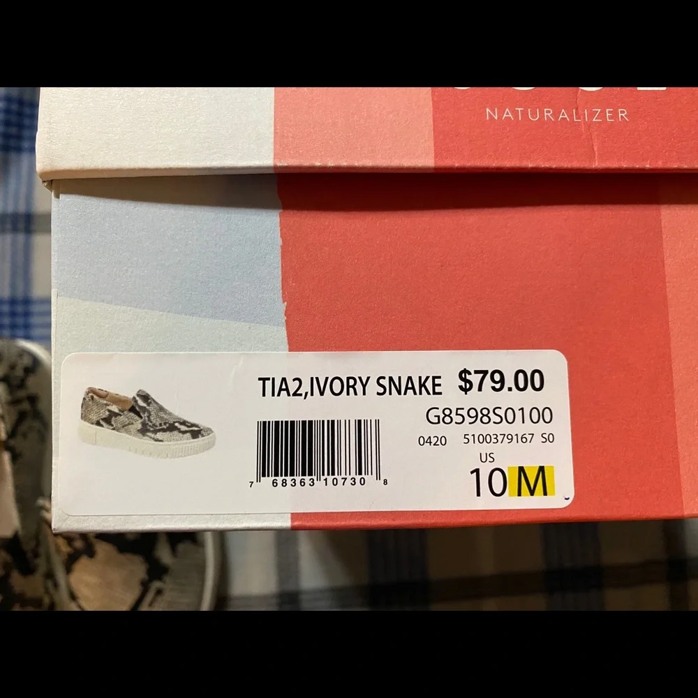 NIB slip on snake skin pattern